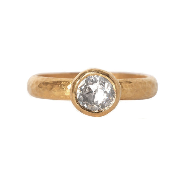 24K White Sapphire Ring