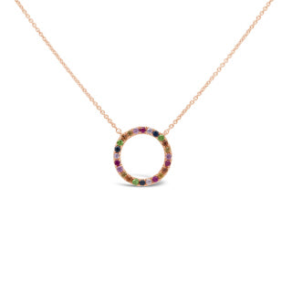 Multicolor Circle Necklace