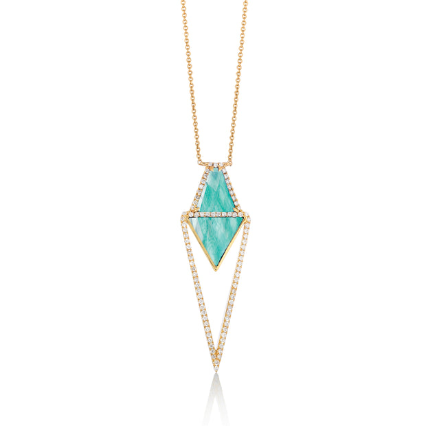 Amazonite and Diamond Necklace