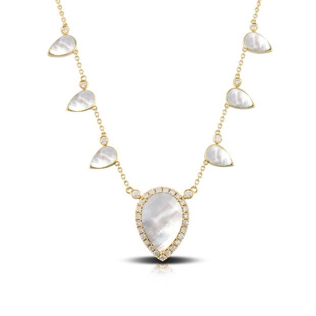 Mother of Pearl and Diamond Necklace