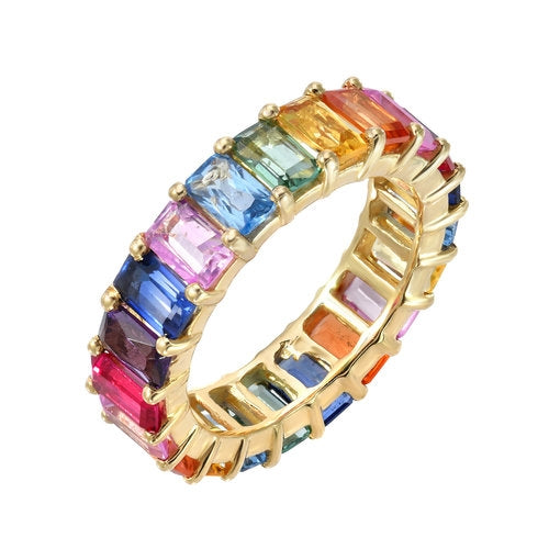 Sapphire Multicolor Eternity Ring