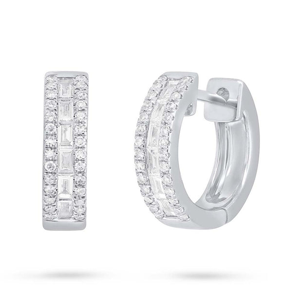 Diamond Huggie Earrings