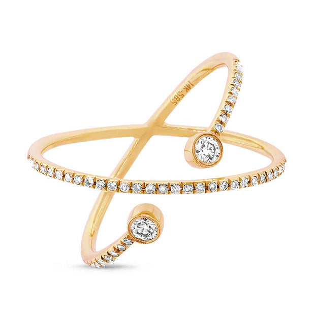 Diamond Bypass Ring