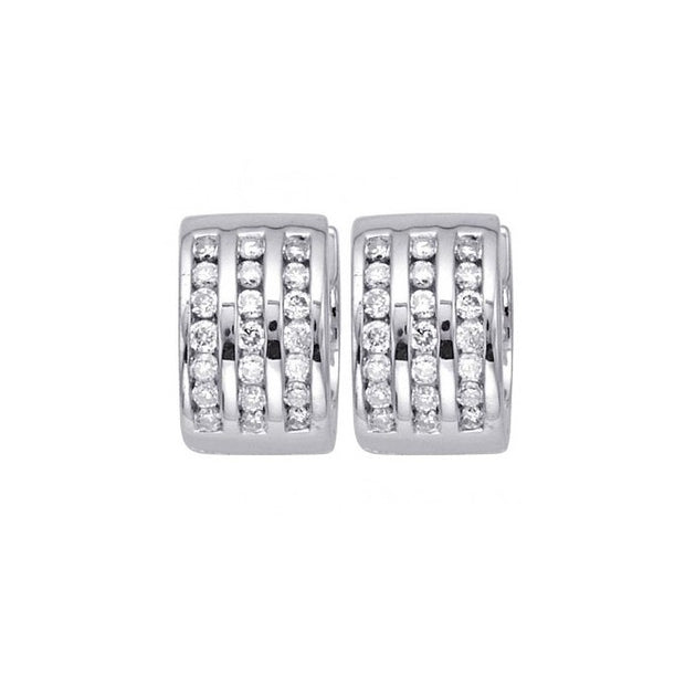 Diamond Huggie Earrings