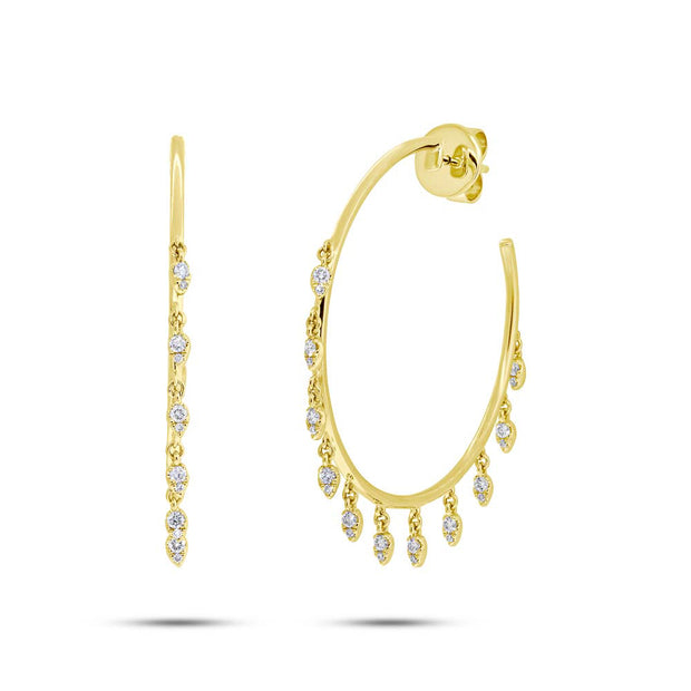 Diamond Hoop Earrings