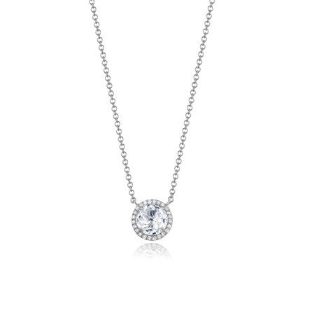 White Topaz and Diamond Necklace