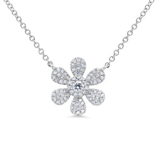 Diamond Flower Necklace