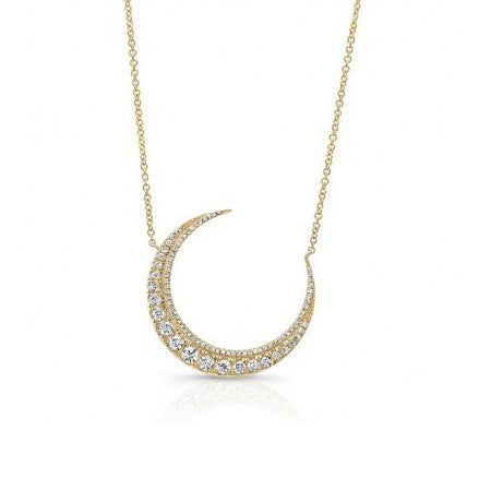 Diamond Moon Necklace