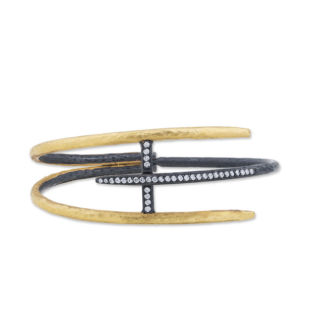 24K Diamond Bangle