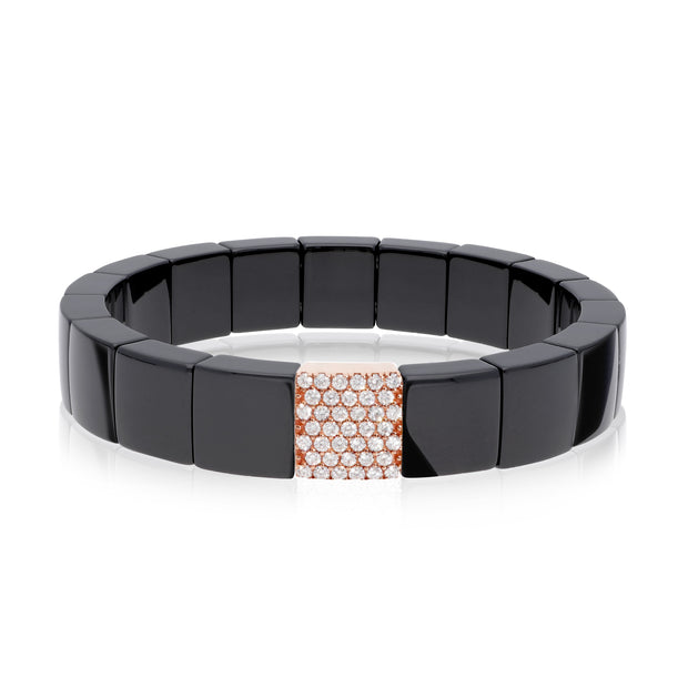 Diamond Ceramic Bead Bracelet