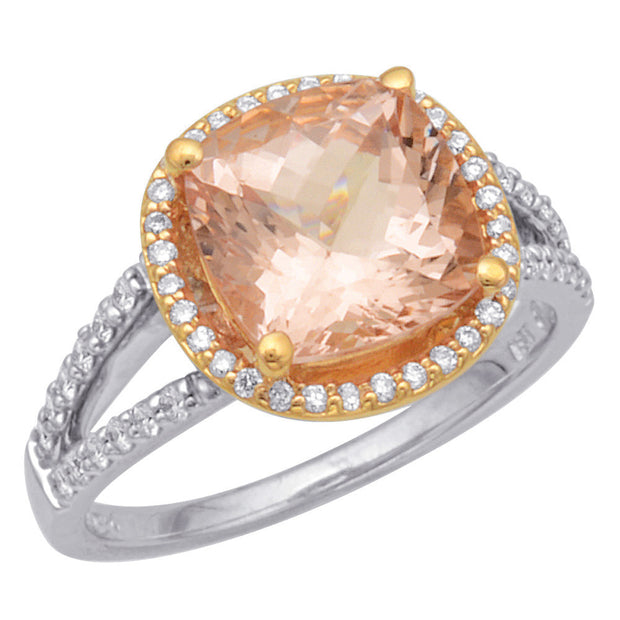 Morganite and Diamond Ring