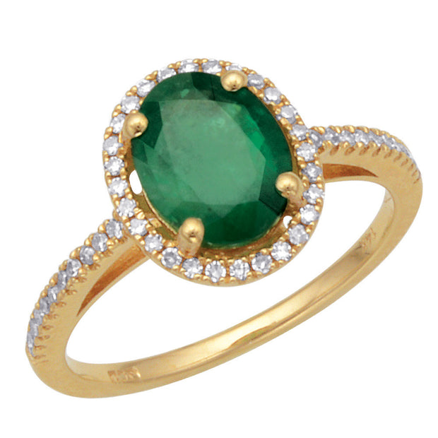 Emerald and Diamond Ring