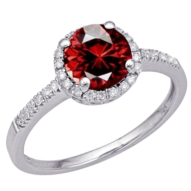 Garnet and Diamond Ring