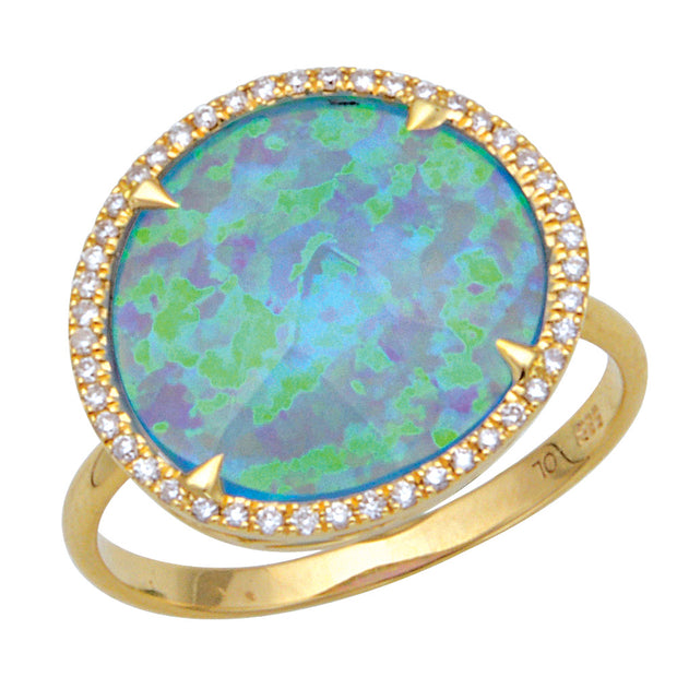 Opal and Diamond Ring