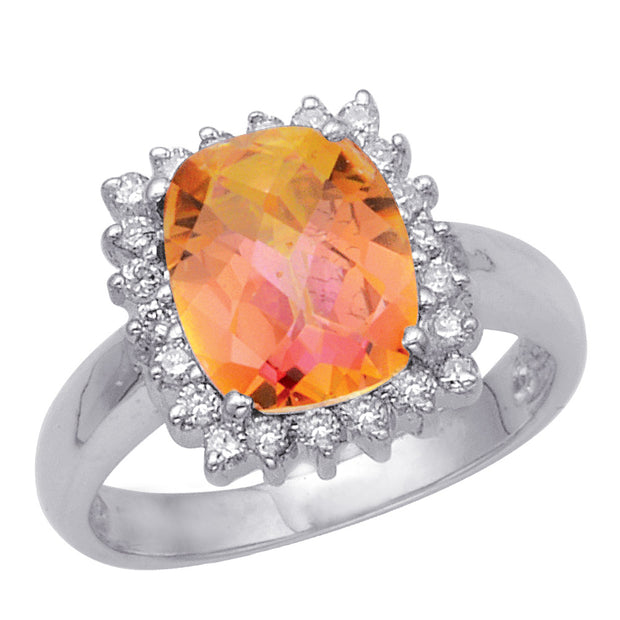 Twilight Topaz and Diamond Ring