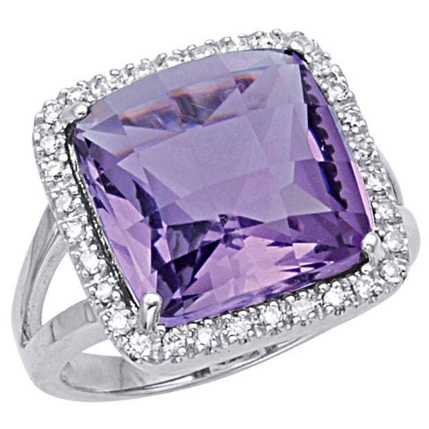 Amethyst and Diamond Ring