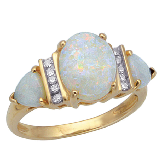 Opal and Diamond Ring