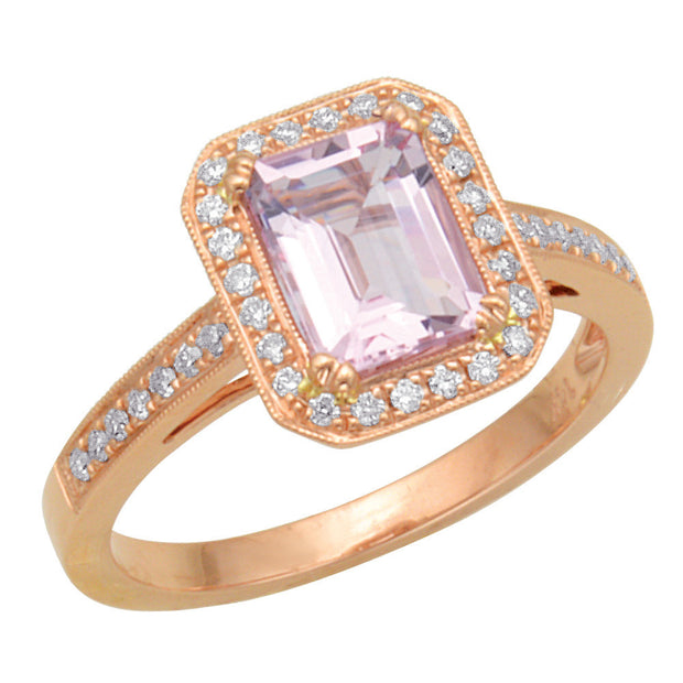 Morganite and Diamond Ring