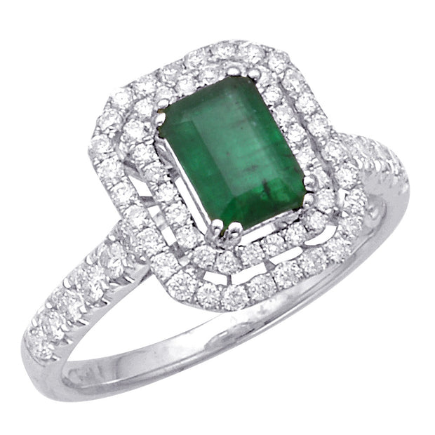 Emerald and Diamond Ring