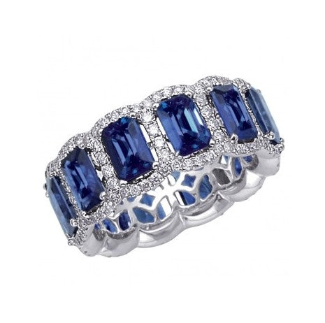 Sapphire and Diamond Eternity Ring