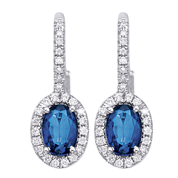 Sapphire and Diamond Drop Earrings