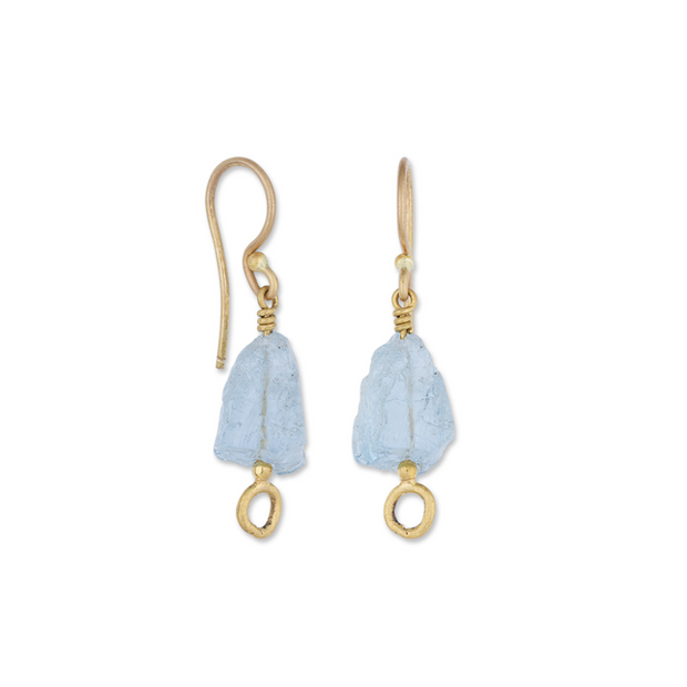 24K Aquamarine Earrings