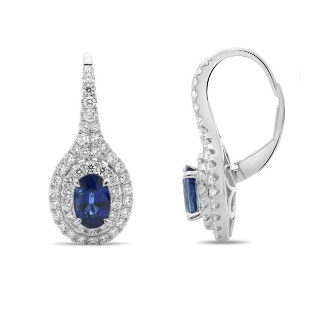 Sapphire and Diamond Earrings