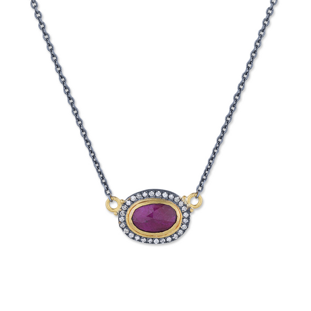 24K Ruby and Diamond Necklace