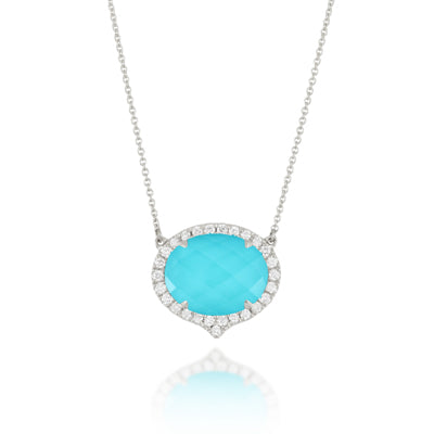 Turquoise and Diamond Necklace