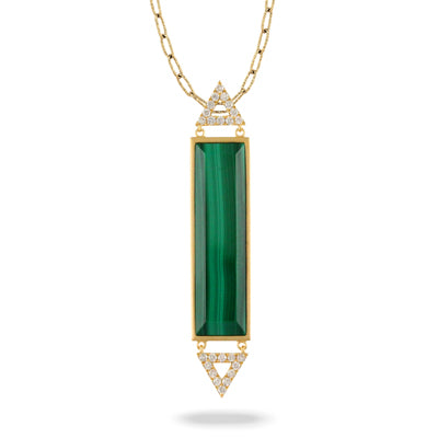 Malachite and Diamond Necklace