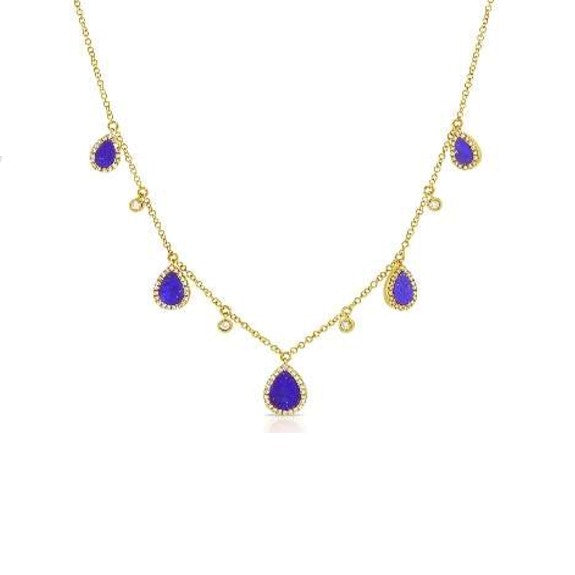 Lapis and Diamond Necklace