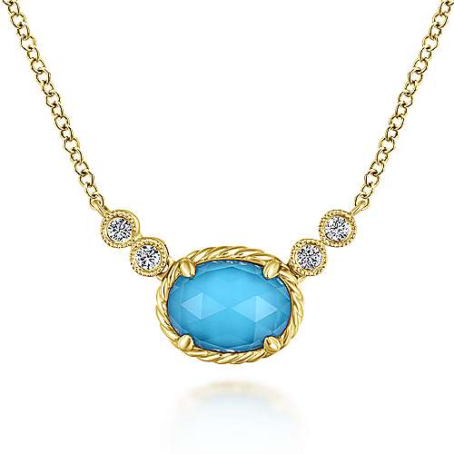 Turquoise and Diamond Necklace