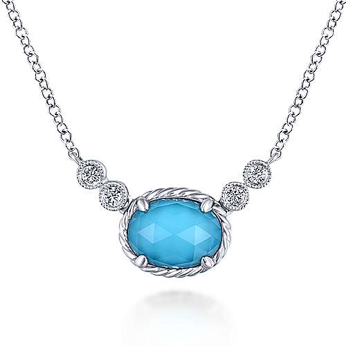 Turquoise and Diamond Necklace