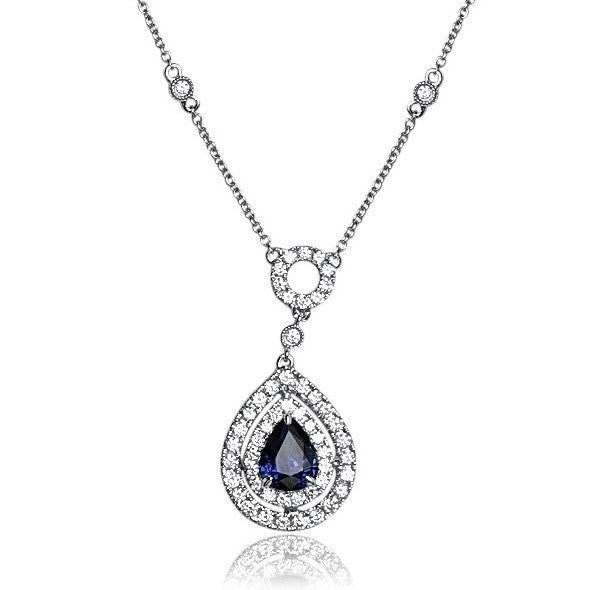 Sapphire and Diamond Necklace