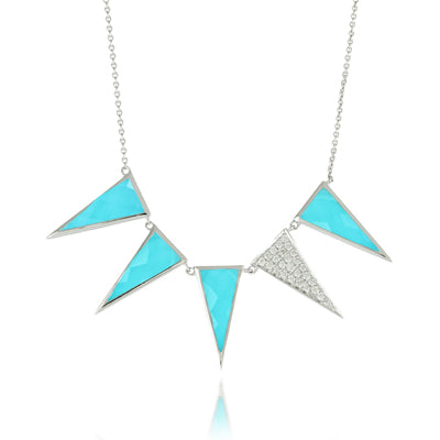 Turquoise and Diamond Necklace