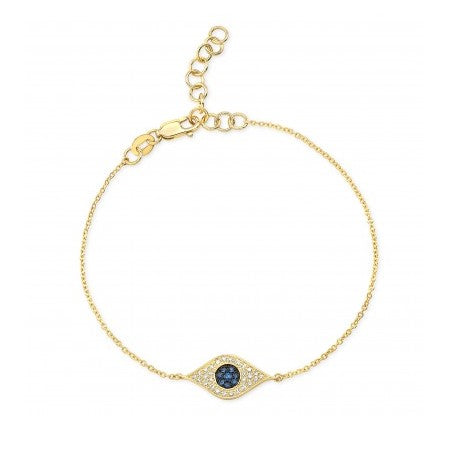 Diamond Evil Eye Bracelet