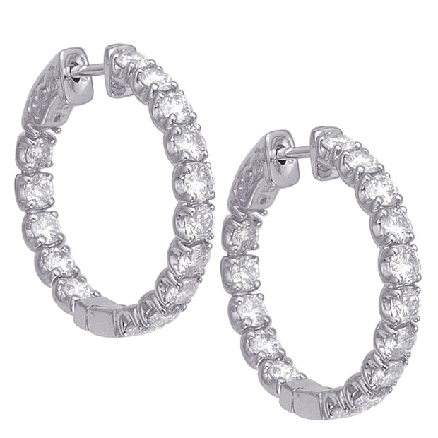 Diamond Hoop Earrings