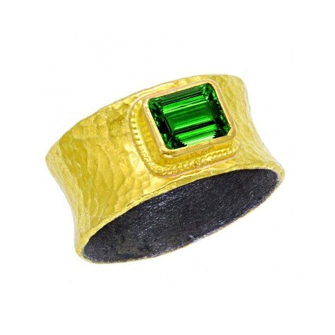 24K Emerald Ring