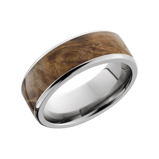 Titanium And Maple Hardwood Ring