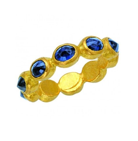 24K Sapphire Eternity Ring