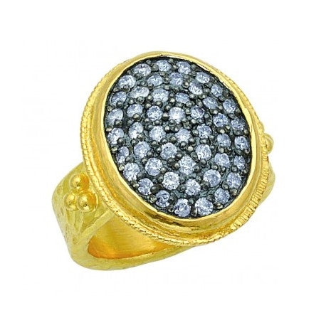 24K Diamond Ring