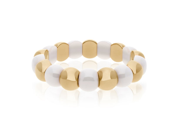 Diamond Ceramic Bead Bracelet