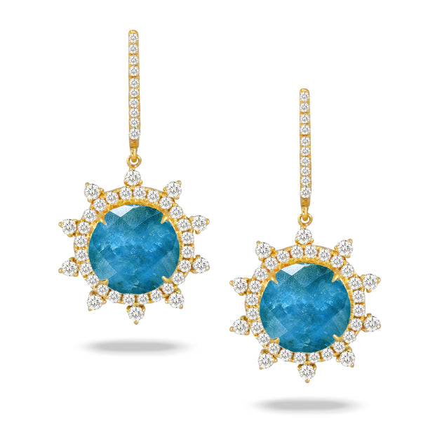 Appatite and Diamond Earrings