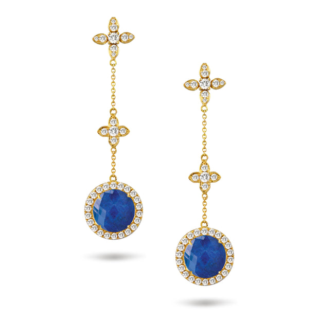 Lapis and Diamond Earrings