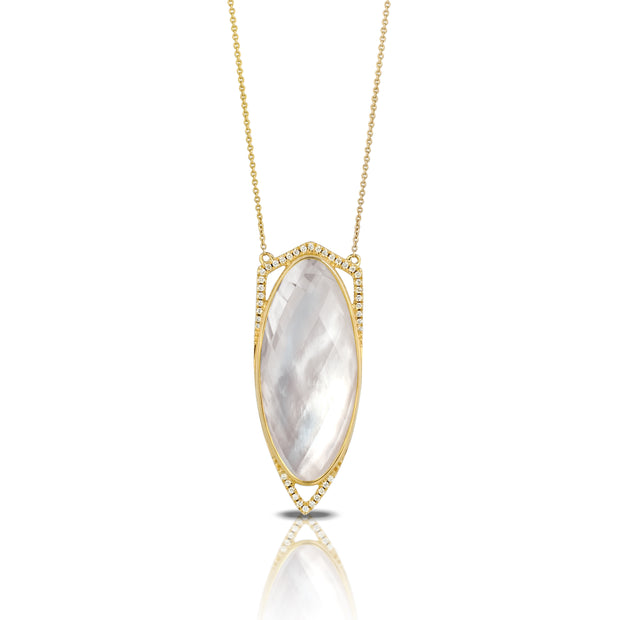 Mother of Pearl and Diamond Necklace