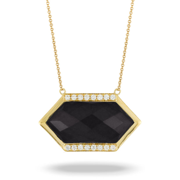 Black Onyx and Diamond Necklace