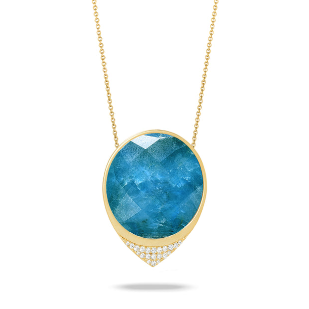 Apatite and Diamond Necklace