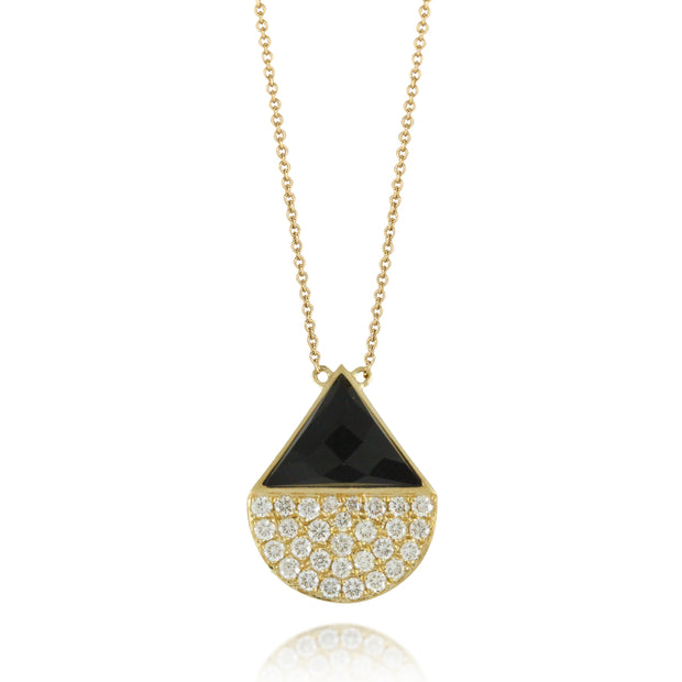 Black Onyx and Diamond Necklace