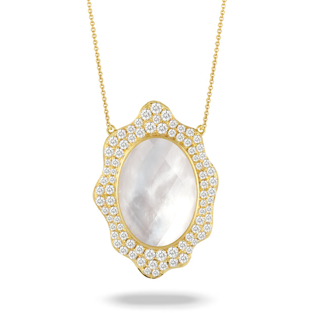 Mother of Pearl and Diamond Necklace