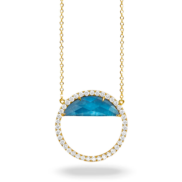 Apatite and Diamond Necklace